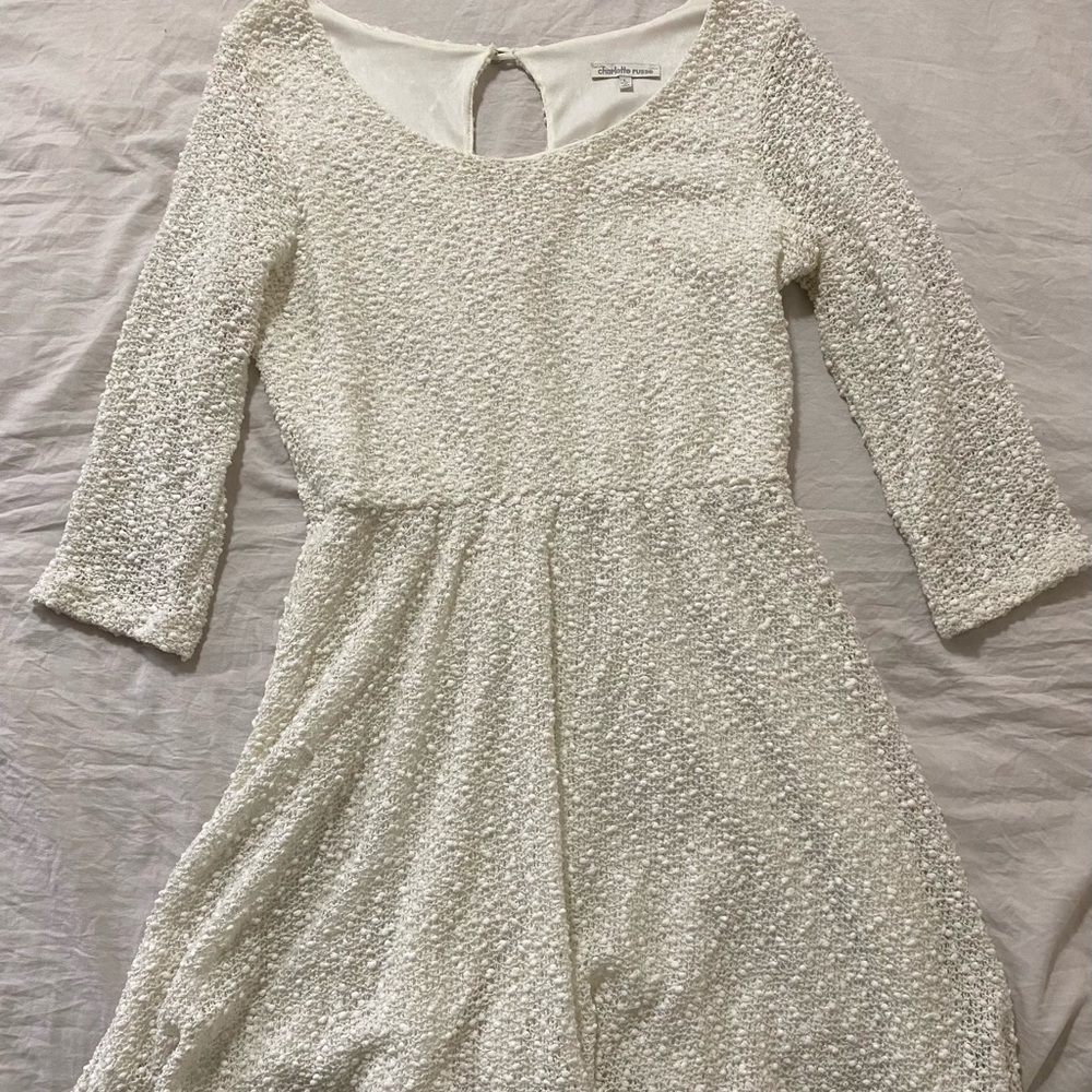 White and silver dress